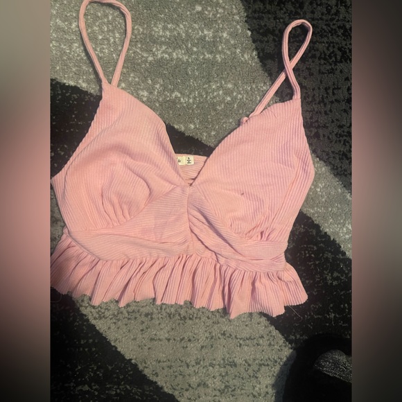 Baby pink crop/bra top Size Small - Picture 4 of 5